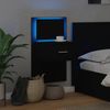 vidaXL Wand-Nachttisch mit LED-Leuchten Schwarz 848159 Bild 5
