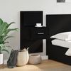 vidaXL Wand-Nachttisch mit LED-Leuchten Schwarz 848159 Bild 4