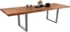Esstisch Baumkante Akazie natur 200 (300) x 100 U-Gestell silber mit Ansteckplatten CALI 150443193 Bild 2