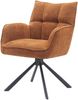 Armlehnstuhl >Marilla< (2er-Set) Federkern, Drehfunktion, rostfarben - 59x86x65 (BxHxT) Bild 5