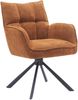 Armlehnstuhl >Marilla< (2er-Set) Federkern, Drehfunktion, rostfarben - 59x86x65 (BxHxT) Bild 4