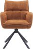 Armlehnstuhl >Marilla< (2er-Set) Federkern, Drehfunktion, rostfarben - 59x86x65 (BxHxT) Bild 3