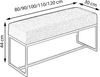AX LIVING Sitzbank gepolstert Acciarolli 1 120cm – Flaschengrün Bild 4