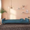 vidaXL Schlafsofa 2-Sitzer mit 2 Kissen Blau Samt 375917 Bild 3