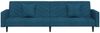 vidaXL Schlafsofa 2-Sitzer mit 2 Kissen Blau Samt 375917 Bild 5