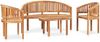 vidaXL 4-tlg. Garten-Lounge-Set Massivholz Teak 3059962 Bild 3