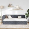 vidaXL Eckbettgestell Dunkelgrau 100 x 200 cm Samt 42016544 Bild 4