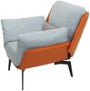 Sessel HWC-L82, Lounge-Sessel Cocktailsessel Polstersessel Relaxsessel, Kunstleder Stoff/Textil Metall ~ terrakotta Bild 5
