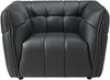 Vente-unique - DUGORI Sessel Leder Schwarz - B 92,5 cm x H 74 cm x L 106,5 cm Bild 2