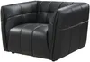 Vente-unique - DUGORI Sessel Leder Schwarz - B 92,5 cm x H 74 cm x L 106,5 cm Bild 3