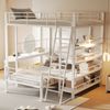 Bett 140x200 cm Hochbett mit Stauraum – Metallrahmen, trennbar zu zwei Betten Bild 3