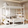 Bett 140x200 cm Hochbett mit Stauraum – Metallrahmen, trennbar zu zwei Betten Bild 2