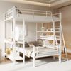 Bett 140x200 cm Hochbett mit Stauraum – Metallrahmen, trennbar zu zwei Betten Bild 2