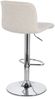 Barhocker Rafael 2er-Set, Stoff und Chrom, modern höhenverstellbar, beige, mit Fußstütze Bild 3