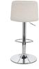 Barhocker Rafael 2er-Set, Stoff und Chrom, modern höhenverstellbar, beige, mit Fußstütze Bild 4