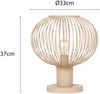 Tischleuchte GILA mit Gitter Lampenschirm Beige, Höhe 37cm Bild 3