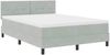 vidaXL Boxspringbett mit Matratze Hellgrau 160 x 200 cm Samt 3339182 Bild 4