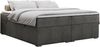 Boxspringbett - Doppelbett mit Multipocket-Matratze - BESS -200x200 - Dunkelgrau Velours - H4 Bild 3