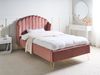 Bett mit Lattenrost Samtstoff AMBILLOU 120 x 200 cm Rosa Bild 3