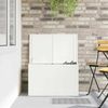 vidaXL Gartenlagerkissenbox Stahl 80 x 50,5 x 50 cm 220 Weiß 874568 Bild 4