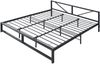 en.casa 'Meran' Metallbett mit Matratze bis 300 kg, Metall schwarz, 180x200 cm Bild 4