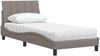 vidaXL Bett mit Matratze "Hanko" Taupe 90x190 cm Stoff 3310500 Bild 4
