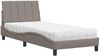 vidaXL Bett mit Matratze "Hanko" Taupe 90x190 cm Stoff 3310500 Bild 2