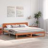 vidaXL Bettrahmen Wachsbraun 200 x 200 cm Massives Kiefernholz 873261 Bild 3