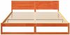 vidaXL Bettrahmen Wachsbraun 200 x 200 cm Massives Kiefernholz 873261 Bild 5