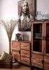 Kommode Reminia aus Akazienholz, klassischer Stil, natur, 90 cm breit, Metallgestell in Grau Bild 5
