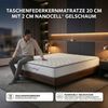Arensberger JANA Federkernmatratze - 20cm Höhe - Matratze mit Schaumstoff Schicht - H3 Mittelfest – 7 Zonen - Federkern - Liegekomfort 160x200cm Bild 2