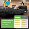 Green Bean® 2er Set XXL Sitzsack "Square+Stay" inkl. Poufmit mit EPS-Perlen - Riesensitzsack 140x180 Liege-Kissen Bean-Bag Chair - Schwarz Bild 2