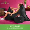 Green Bean® 2er Set XXL Sitzsack "Square+Stay" inkl. Poufmit mit EPS-Perlen - Riesensitzsack 140x180 Liege-Kissen Bean-Bag Chair - Schwarz Bild 3