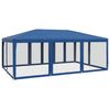 vidaXL Partyzelt mit 10 Mesh-Seitenteilen Blau 6x4 m HDPE 4010067 Bild 5
