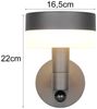 2er Set LED Außenwandleuchten mit Bewegungsmelder in Anthrazit, Höhe 22cm Bild 4