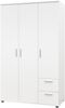 Kleiderschrank >Christian< in Weiß - 115x191x55cm (BxHxT) Bild 2