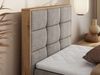 Boxspringbett ALBERO 1 90x200 mit Stauraum, 7-Zonen Multipocket Matratze H3, Bettkasten mit Federautomat, Öffnungsseite wählbar, Hotelbett - Beige Strukture - Topper T25 - Links Bild 2