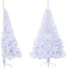 vidaXL Künstlicher Halb-Weihnachtsbaum mit Ständer Weiß 150 cm PVC 328418 Bild 4