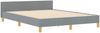 vidaXL Bettgestell mit Kopfteil Hellgrau 140 x 190 cm Stoff 3344725 Bild 4