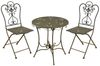 HTI-Living Sitzgruppe Tischgruppe Braun Lily, (Set, 3-tlg, 1x Tisch, 2x Stühle), Sitzgruppe Metall Garten nostalgisch Bild 3