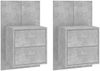 vidaXL Wand-Nachttische 2 Stk. Betongrau Holzwerkstoff [810998] Bild 2