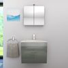 Badmöbel Set Gently 2 V1 Weiß/Grau MDF Waschtisch 60cm mit 5W LED-Strahler / Energiebox Bild 2