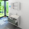 Badmöbel Set Gently 2 V1 Weiß/Grau MDF Waschtisch 60cm mit 5W LED-Strahler / Energiebox Bild 3