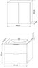 Badmöbel Set Gently 2 V1 Weiß/Grau MDF Waschtisch 60cm mit 5W LED-Strahler / Energiebox Bild 5