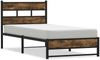 vidaXL Metallbett ohne Matratze Räuchereiche 100x190 cm 4017212 Bild 2