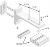 Vorhangschiene "weiß" aus Aluminium, alle Längen bis 480cm möglich, Flache Gardinenschiene ( 7mm ), "1- / 2-/ 3- /4-läufig" inkl. Vorhanggleiter Bild 5