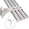 Vorhangschiene "weiß" aus Aluminium, alle Längen bis 480cm möglich, Flache Gardinenschiene ( 7mm ), "1- / 2-/ 3- /4-läufig" inkl. Vorhanggleiter Bild 2