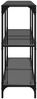 Konsolentisch, Beistelltisch, Konsole mit Glasplatte Schwarz 118,5x30x81 cm Stahl Bild 5