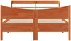 vidaXL Massivholzbett mit Kopfteil Wachsbraun 140x190 cm Kiefer 3307058 Bild 4