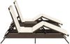 vidaXL Sonnenliegen 2 Stk. mit Tisch Braun Poly Rattan 4002711 Bild 5
